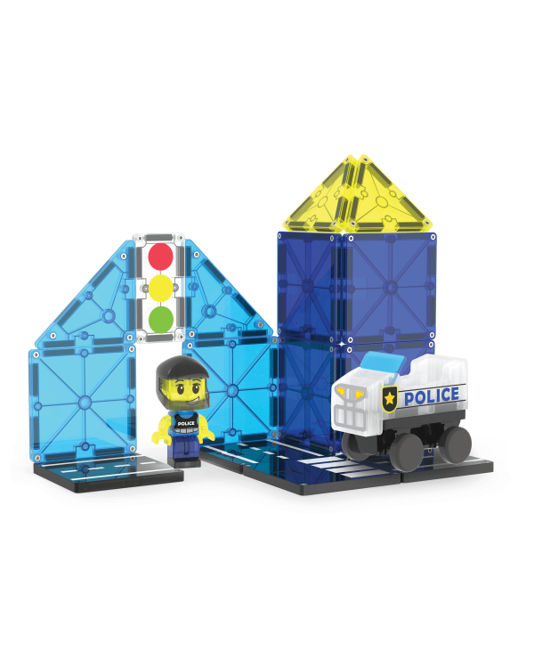 Дополнительное изображение книги «MAGNA-TILES магнитный конструктор Патруль полиции, 20 деталей»