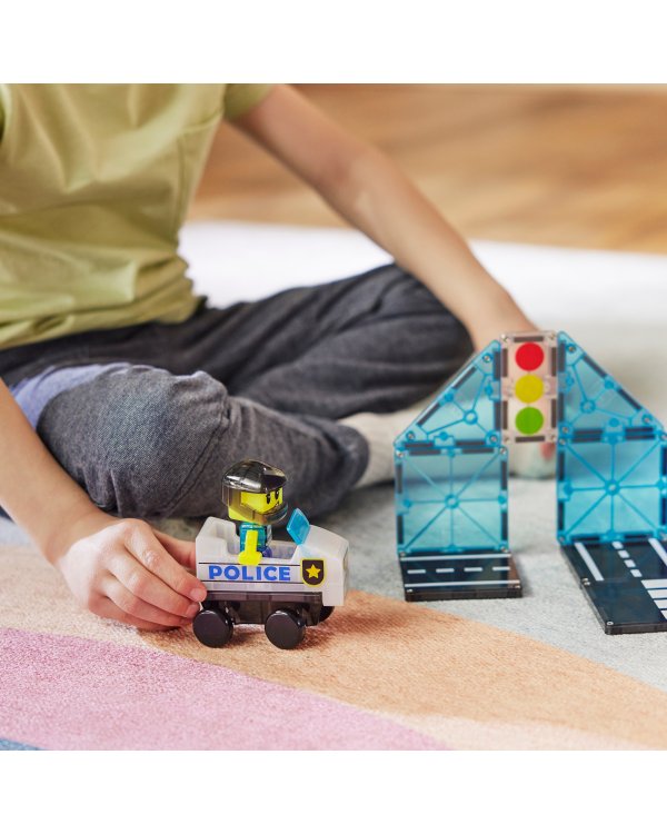 Дополнительное изображение книги «MAGNA-TILES магнитный конструктор Патруль полиции, 20 деталей»