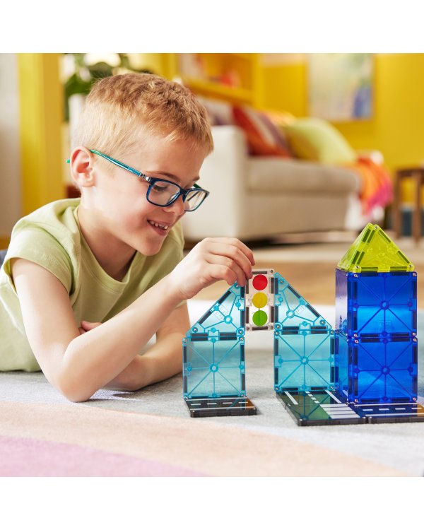 Дополнительное изображение книги «MAGNA-TILES магнитный конструктор Патруль полиции, 20 деталей»