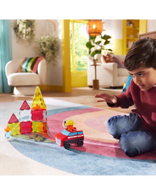 Дополнительное изображение книги «MAGNA-TILES магнитный конструктор Пожарная служба, 27 деталей»