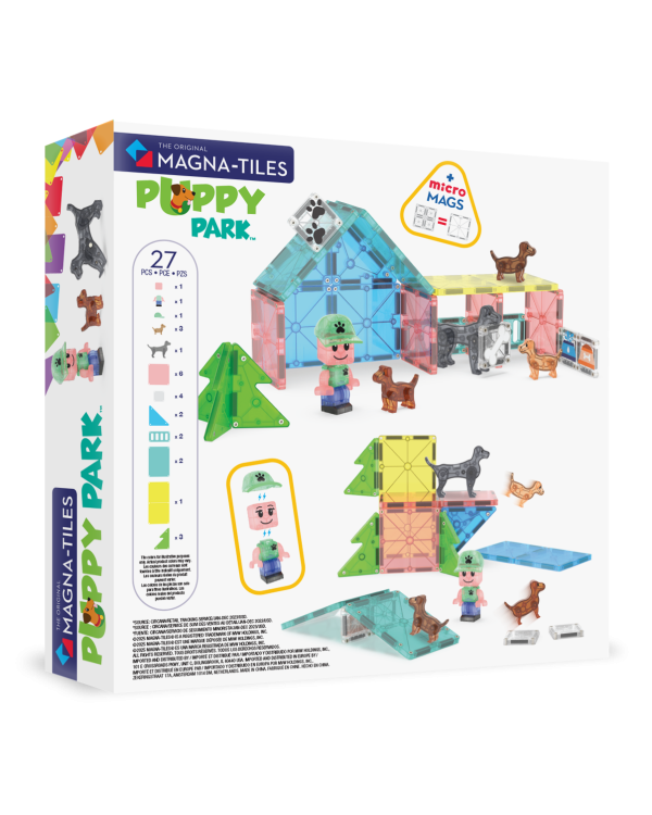 MAGNA-TILES Магнитный конструктор Собачий парк, 27 деталей
