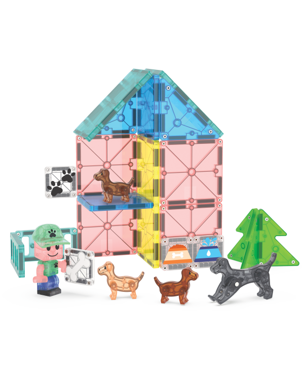 MAGNA-TILES Магнитный конструктор Собачий парк, 27 деталей