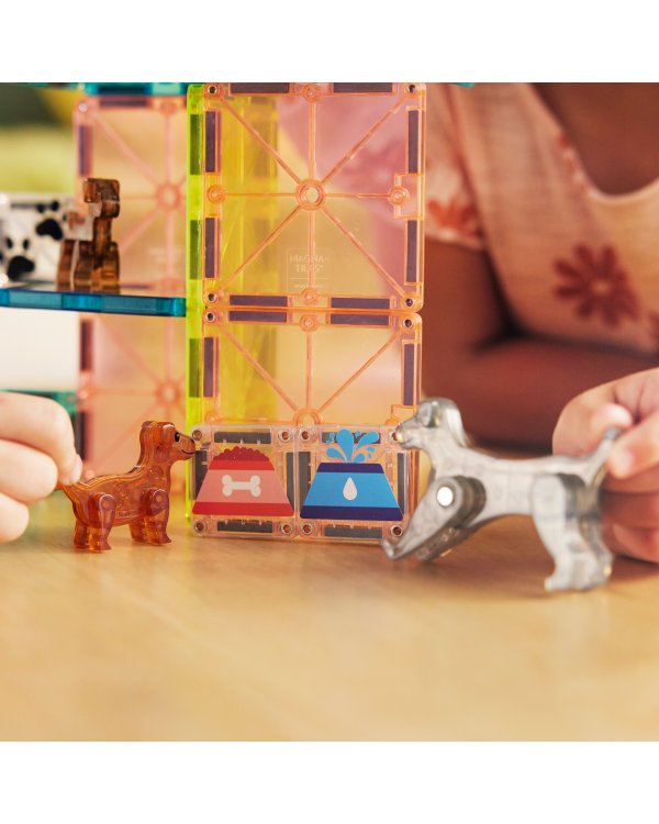 MAGNA-TILES Магнитный конструктор Собачий парк, 27 деталей