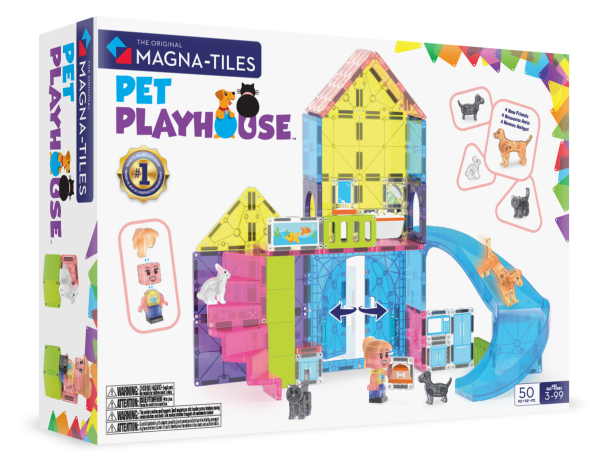 Обложка книги «MAGNA-TILES магнитный конструктор Игровой домик для питомцев, 50 деталей»