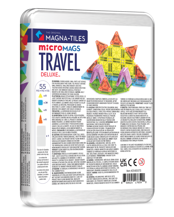 MAGNA-TILES магнитный конструктор Набор для путешествий Deluxe, 55 деталей