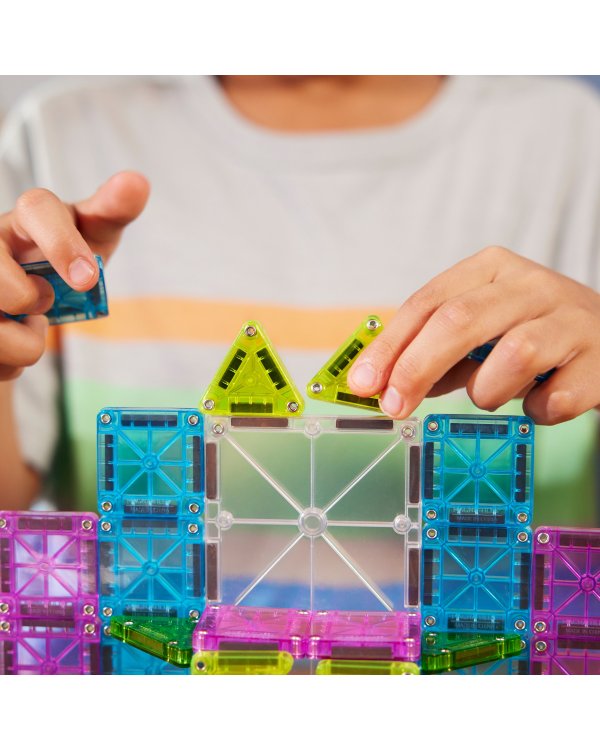 MAGNA-TILES магнитный конструктор Набор для путешествий Deluxe, 55 деталей