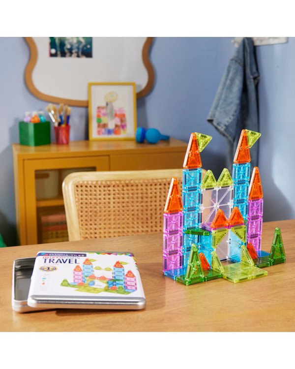 MAGNA-TILES магнитный конструктор Набор для путешествий Deluxe, 55 деталей