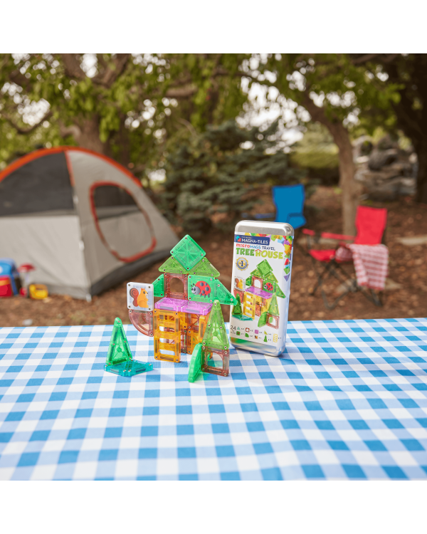 MAGNA-TILES Набор Микромагс компакт "Treehouse", 24 деталей