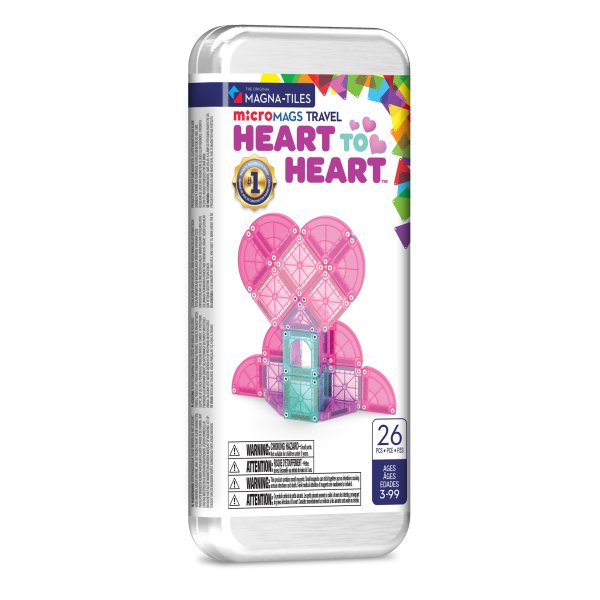 MAGNA-TILES Набор Микромагс компакт "Heart to Heart", 26 деталей
