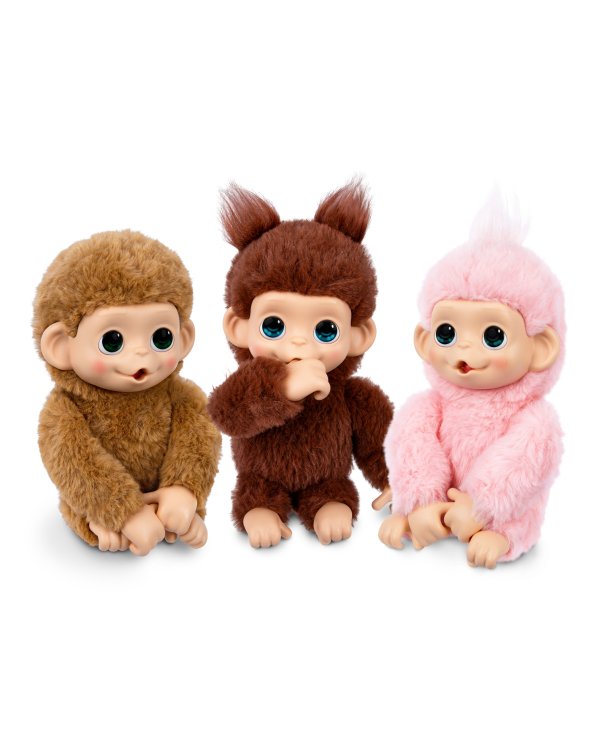 LITTLE LIVE PETS Интерактивная мягкая игрушка Обезьяна Мини, 19 см