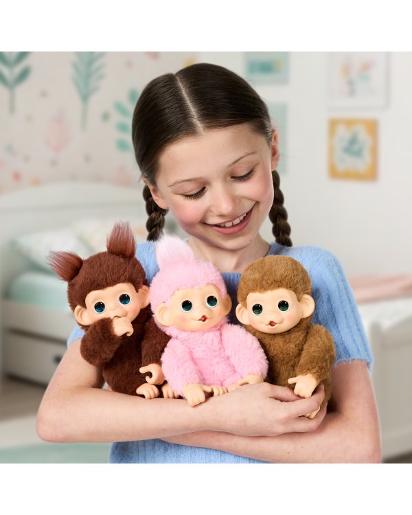 LITTLE LIVE PETS Интерактивная мягкая игрушка Обезьяна Мини, 19 см
