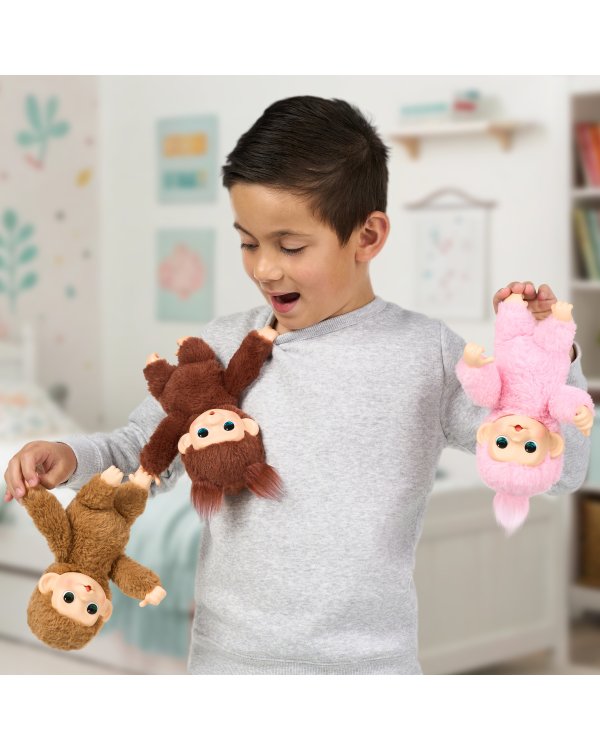 LITTLE LIVE PETS Интерактивная мягкая игрушка Обезьяна Мини, 19 см