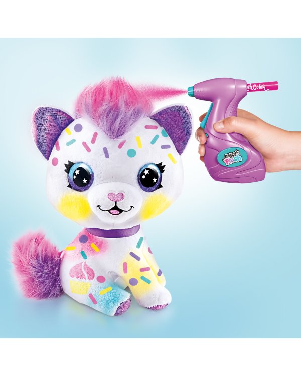 AIRBRUSH PLUSH игровой набор мягкая игрушка с аэрографом Котенок 25, см