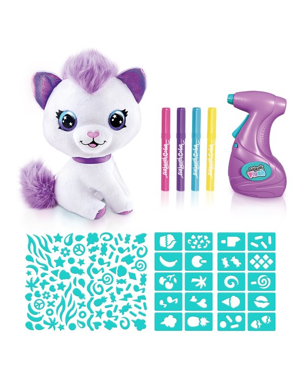 AIRBRUSH PLUSH игровой набор мягкая игрушка с аэрографом Котенок 25, см