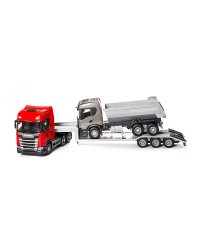 EMEK Scania S красный погрузчик с самосвалом масштаб 1:25, 99 см