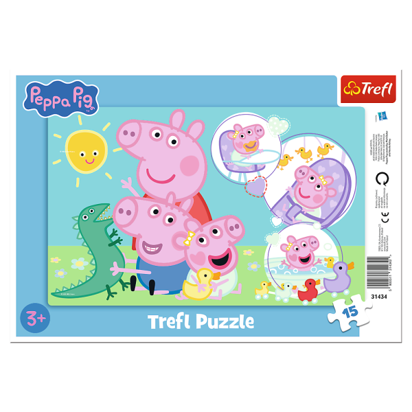 TREFL PEPPA PIG Пазл в рамке, 15 шт.