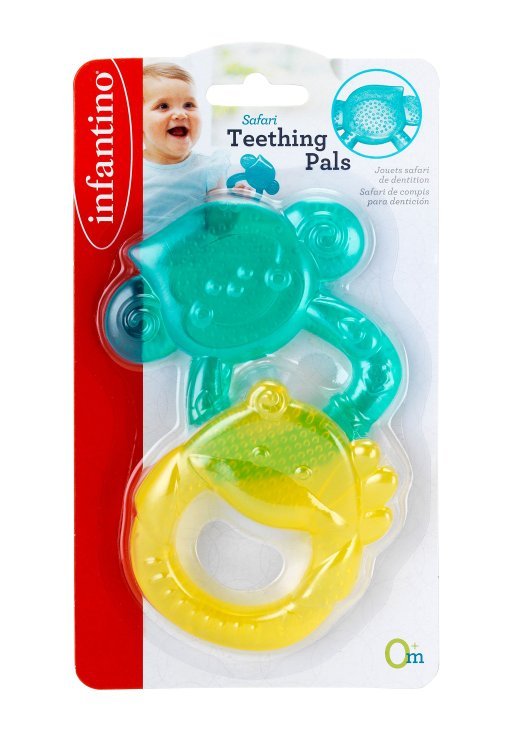 INFANTINO Охлаждающий прорезыватель Сафари, 2 шт. INFANTINO Охлаждающий прорезыватель Сафари, 2 шт.