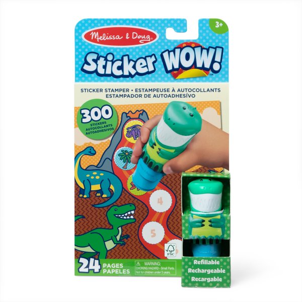 MELISSA & DOUG игровой комплект с наклейками Sticker WOW! Динозавр MELISSA & DOUG игровой комплект с наклейками Sticker WOW! Динозавр