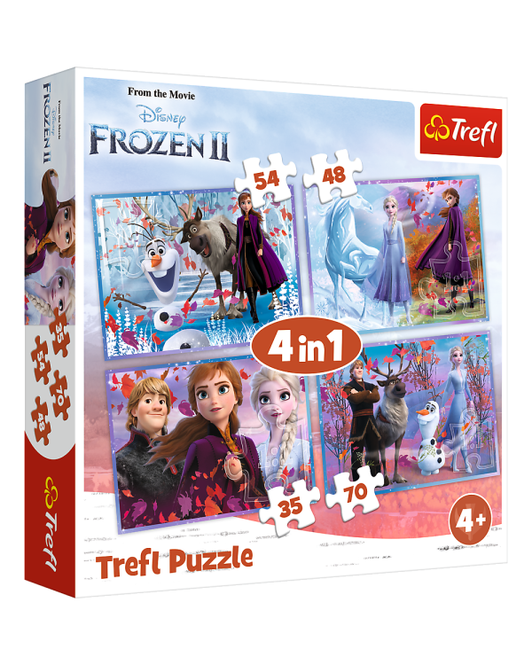 Дополнительное изображение книги «TREFL FROZEN Комплект пазлов 4в1 Ледяное сердце 2»