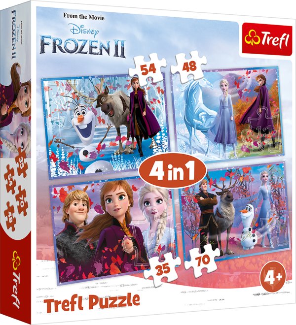 Обложка книги «TREFL FROZEN Комплект пазлов 4в1 Ледяное сердце 2»