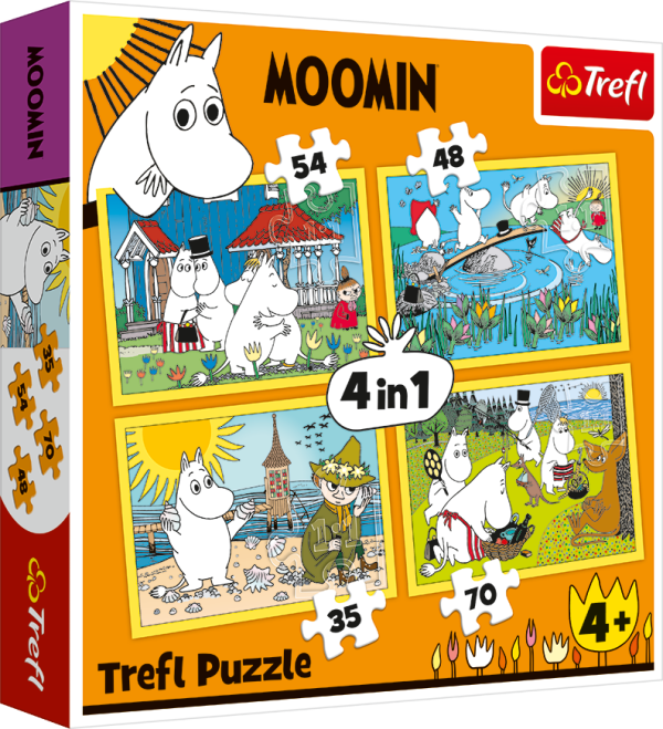 TREFL MOOMIN Комплект пазлов 4в1 Муми-тролли