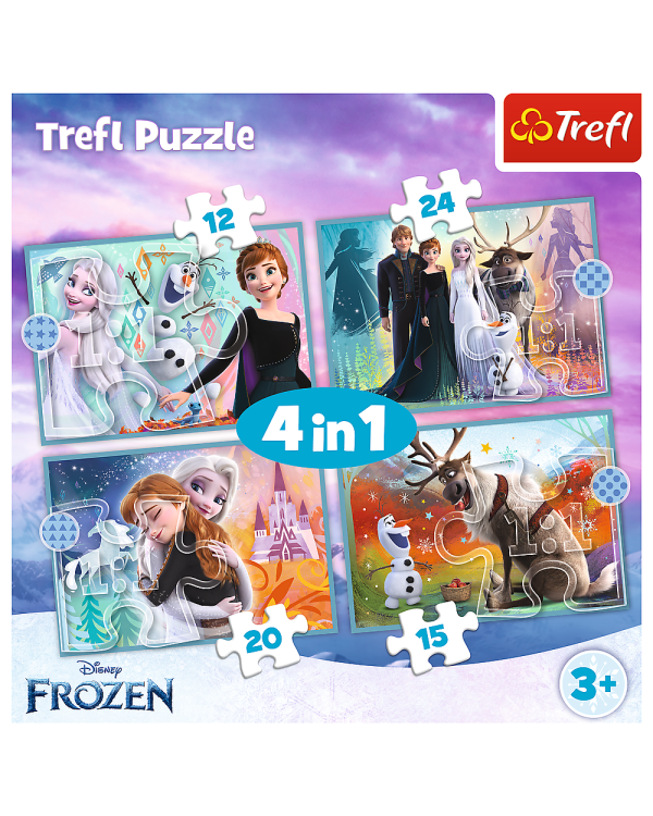 Дополнительное изображение книги «TREFL FROZEN Комплект пазлов 4в1»