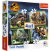 TREFL JURASSIC WORD Комплект пазлов Парк юрского периода 4 в 1: 35 48 54 70 эл.