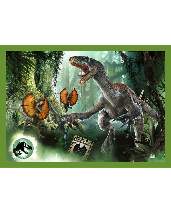 TREFL JURASSIC WORD Комплект пазлов Парк юрского периода 4 в 1: 35 48 54 70 эл.