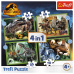 TREFL JURASSIC WORD Комплект пазлов Парк юрского периода 4 в 1: 35 48 54 70 эл.