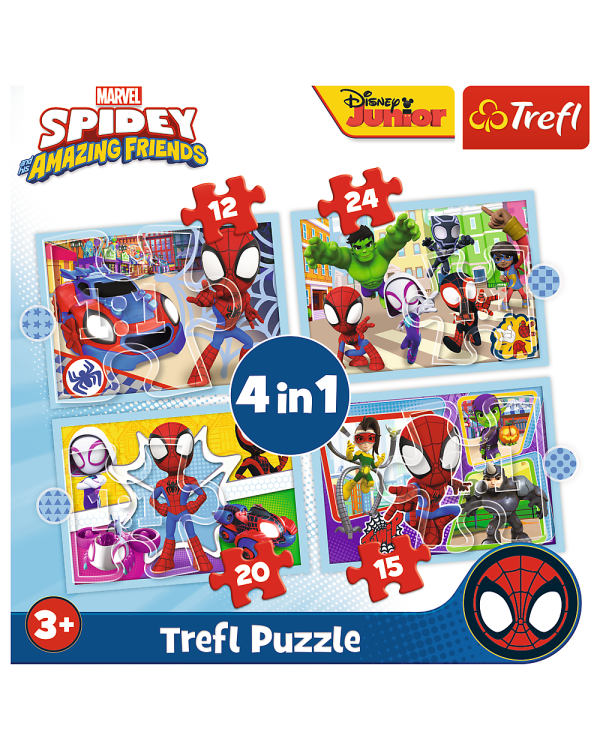 TREFL SPIDER-MAN Комплект пазлов Человек-паук (4 in 1) Спайди