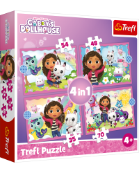 TREFL GABBY´S DOLLHOUSE Комплект пазлов 4 в1