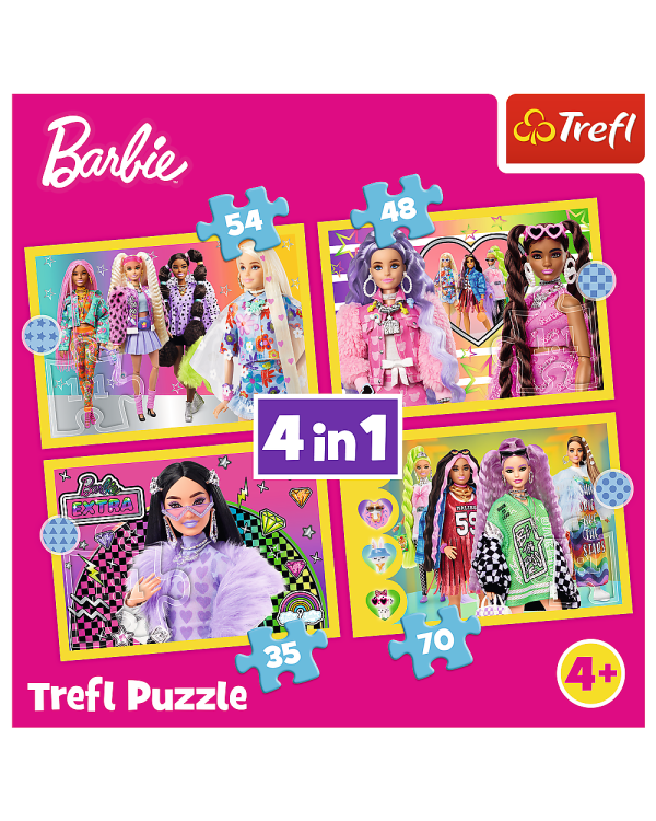 TREFL BARBIE Комплект пазлов 4в1