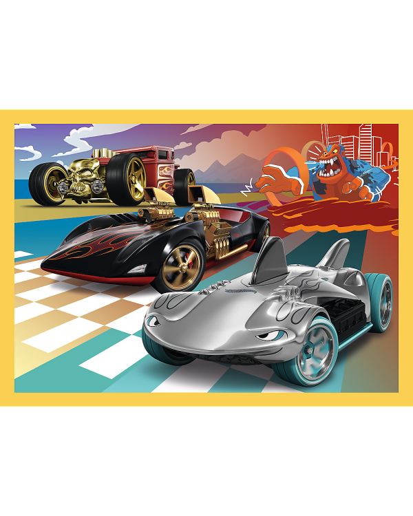 TREFL HOT WHEELS Комплект пазлов 4в1