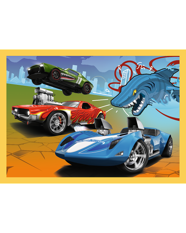 TREFL HOT WHEELS Комплект пазлов 4в1