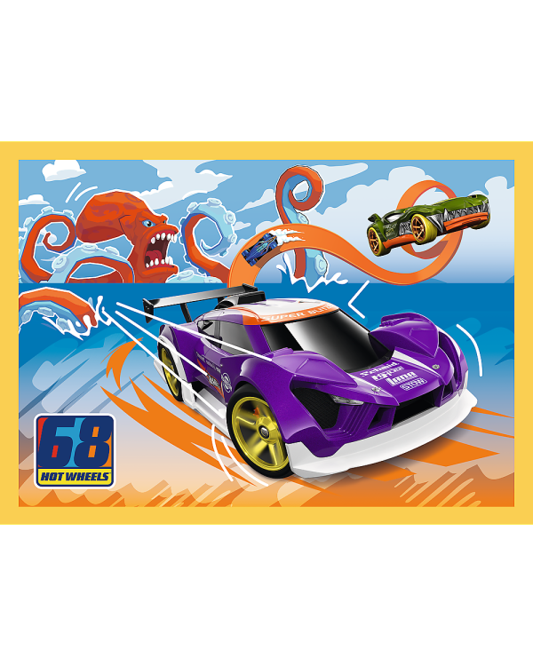 TREFL HOT WHEELS Комплект пазлов 4в1