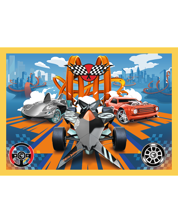 TREFL HOT WHEELS Комплект пазлов 4в1