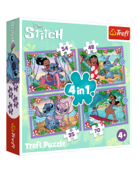 TREFL DISNEY STITCH Комплект пазлов 4в1