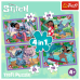 TREFL DISNEY STITCH Комплект пазлов 4в1 TREFL DISNEY STITCH Комплект пазлов 4в1