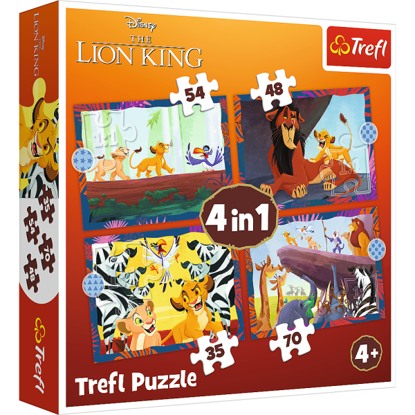 TREFL DISNEY Комплект пазлов 4в1 Король Лев