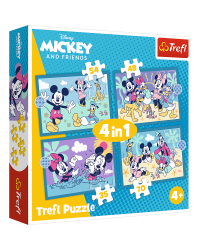 TREFL DISNEY Комплект пазлов 4в1 Микки-Маус