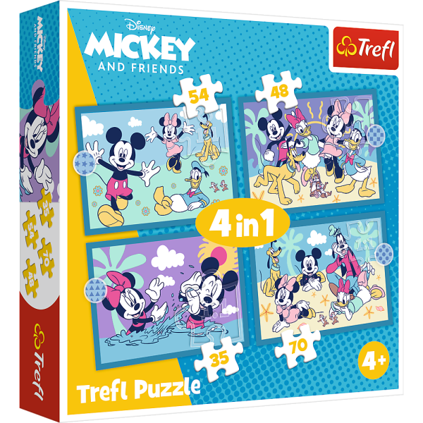 TREFL DISNEY Комплект пазлов 4в1 Микки-Маус