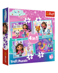 TREFL GABBY´S DOLLHOUSE Комплект пазлов 4 в1