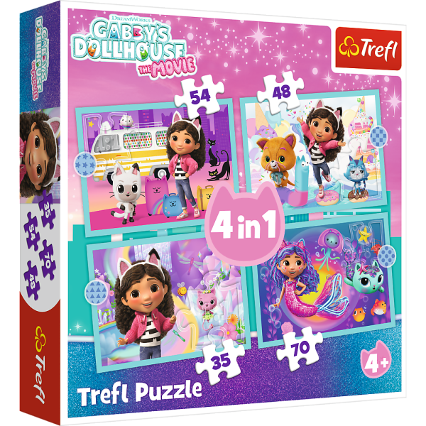 TREFL GABBY´S DOLLHOUSE Комплект пазлов 4 в1