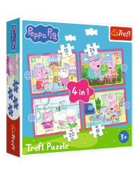 TREFL PEPPA PIG Комплект пазлов 4в1 Свинка Пеппа