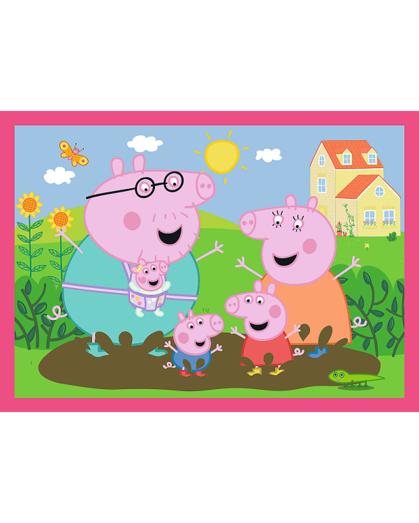 TREFL PEPPA PIG Комплект пазлов 4в1 Свинка Пеппа