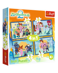 TREFL DISNEY ZOOTROPOLIS Комплект пазлов 4в1 Зверополис