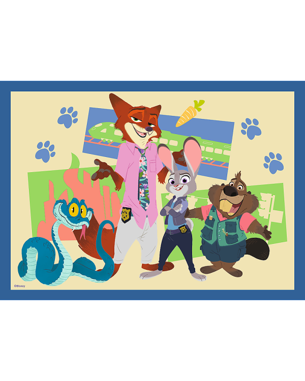 TREFL DISNEY ZOOTROPOLIS Комплект пазлов 4в1 Зверополис
