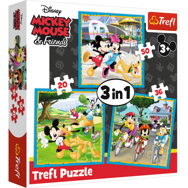TREFL DISNEY Комплект пазлов 3в1 Микки-Маус TREFL DISNEY Комплект пазлов 3в1 Микки-Маус