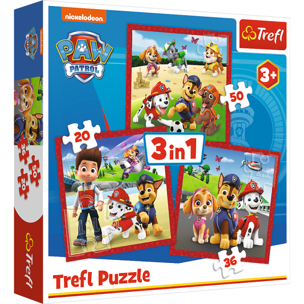 TREFL PAW PATROL Комплект пазлов 3 в 1