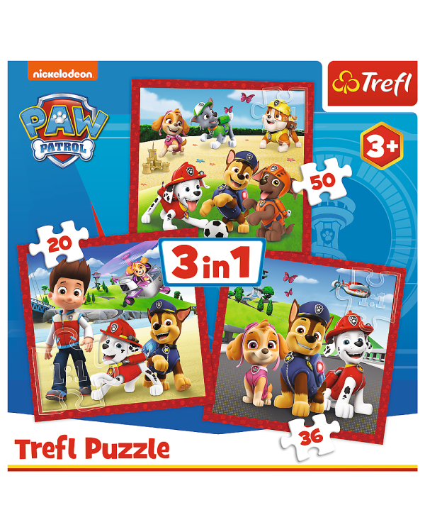 TREFL PAW PATROL Комплект пазлов 3 в 1